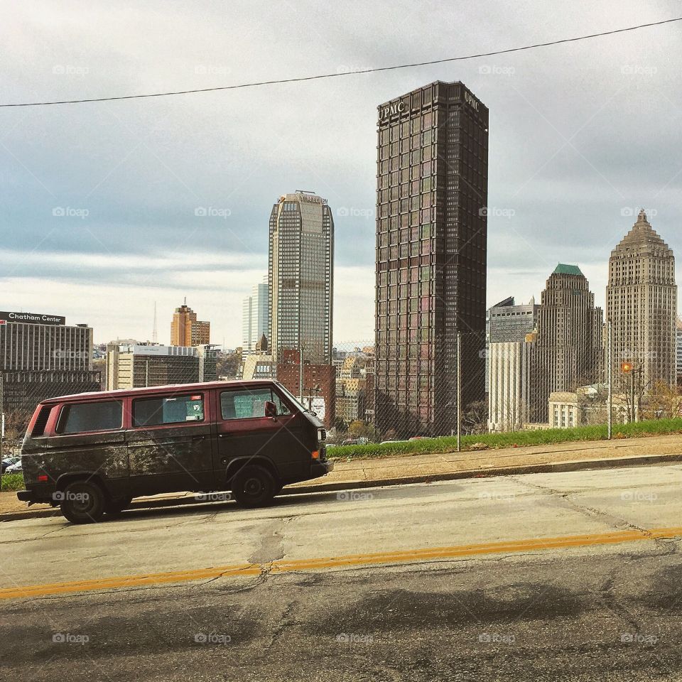 City, Skyscraper, Downtown, Transportation System, Car