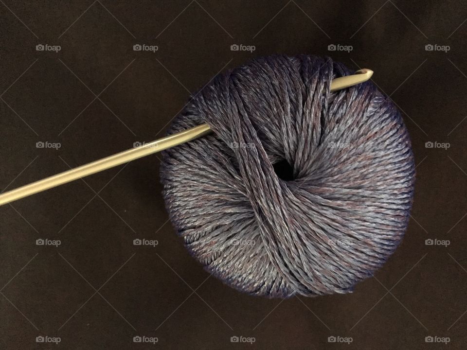 Yarn with crochet hook