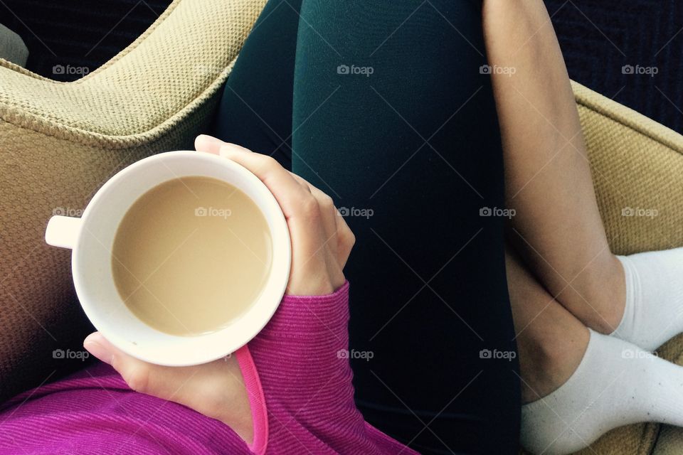Sitting by the window can be a little cold in December. But the exposure to natural light and a nice warm drink makes for good winter medicine.