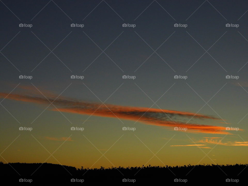 beautiful sky in the evening