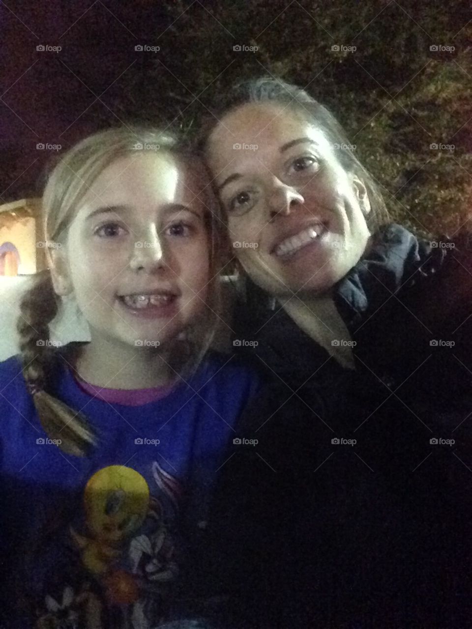 Girl's night at six flags. Mom and daughter at six flags