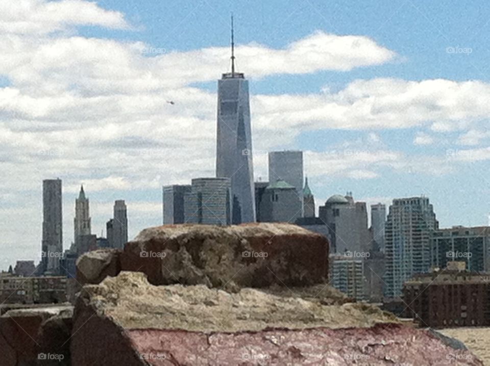 New World Trade Center and steps