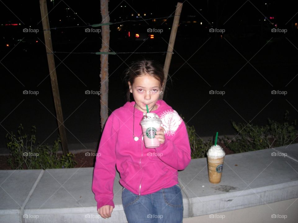 Drinking Starbucks