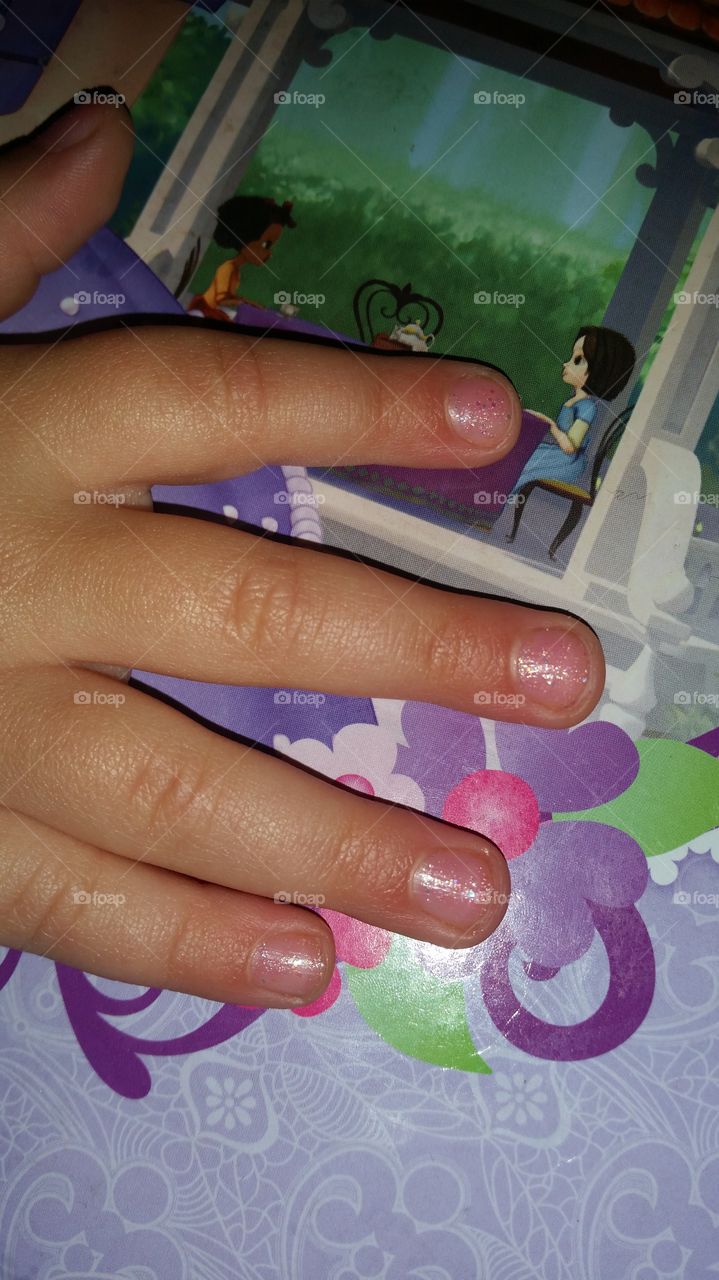painted fingernails
