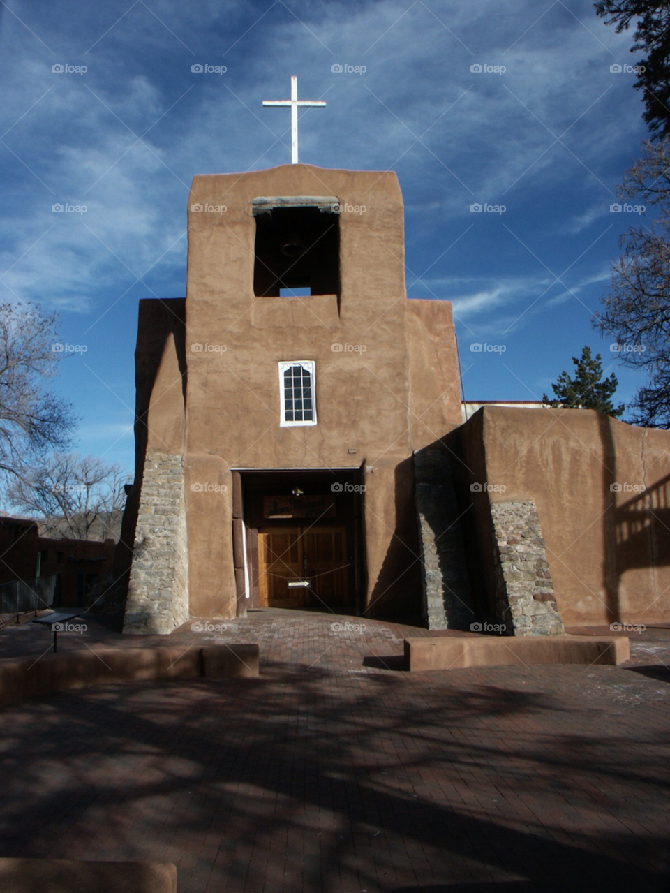 church building adobe santa fe by landon