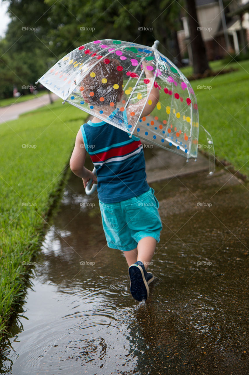 Splashing in the puddles