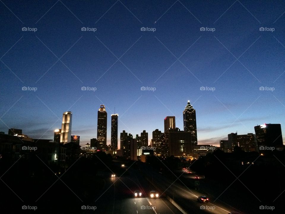 Night life. Atlanta night view