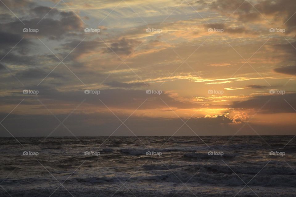 Sunset.. Sunset above the sea in Holland.