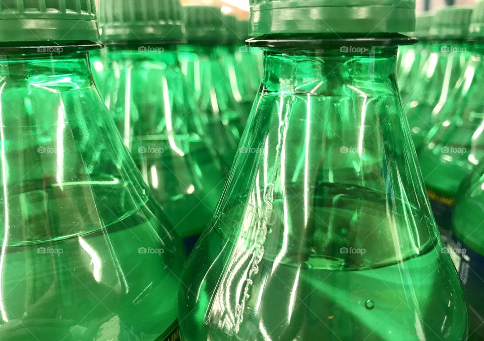 Green Plastic Bottles