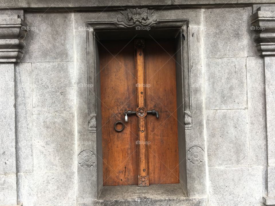 Window with a lock outside