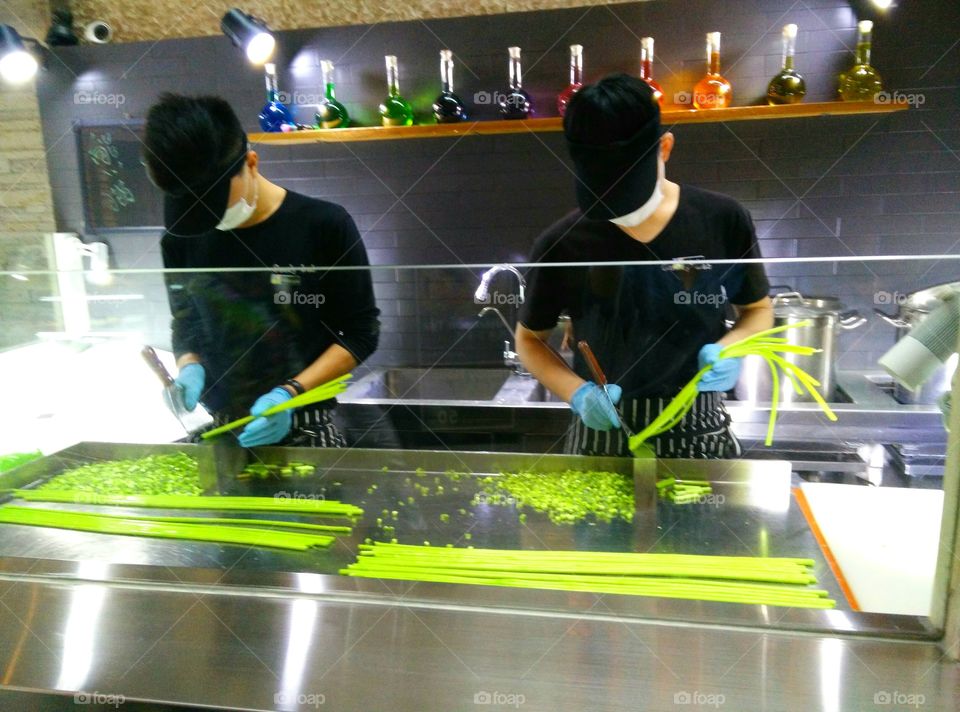 Candy cutters at the Jing'an Kerry Center in Shanghai