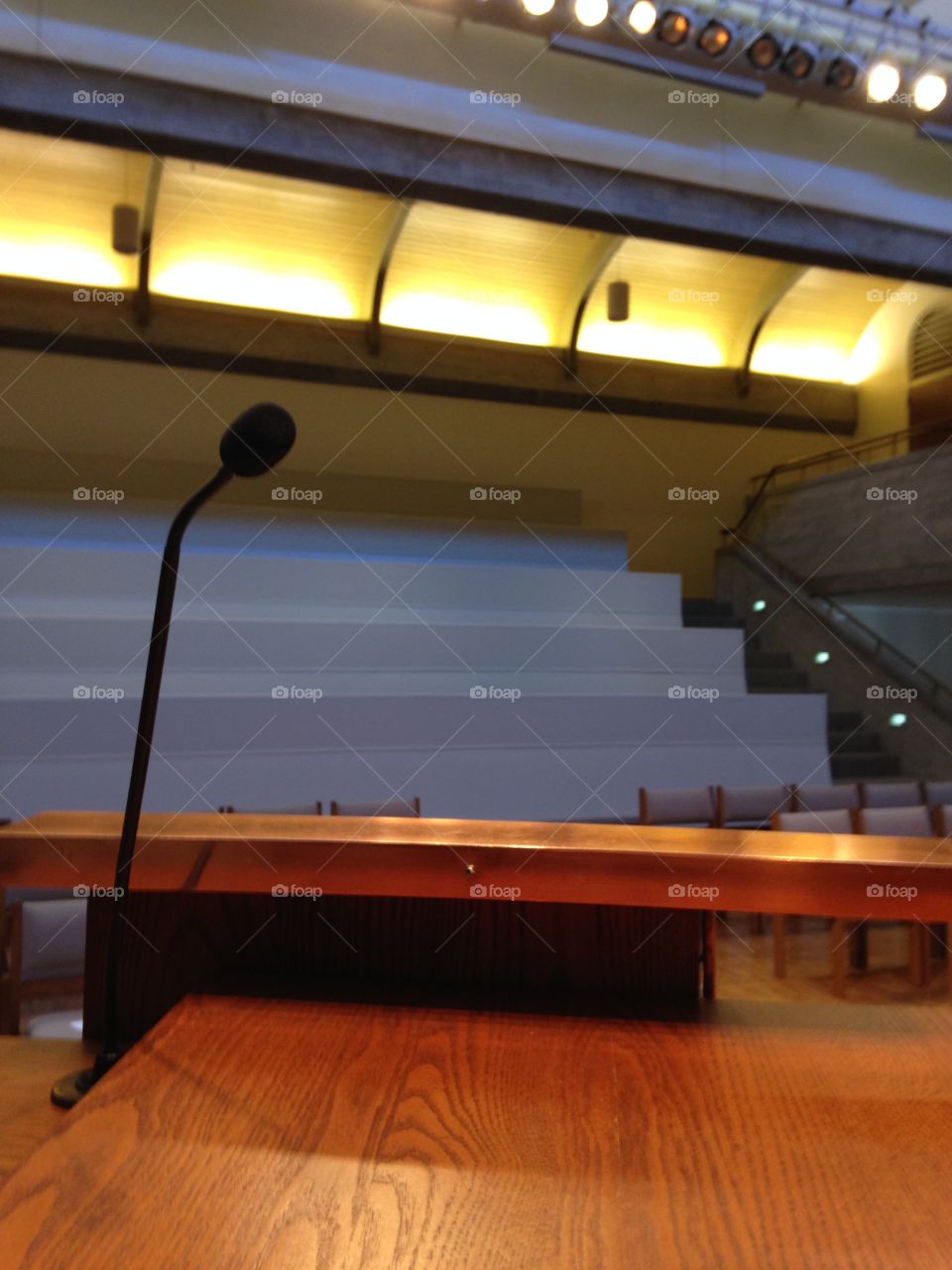 The view from a lectern or pulpit