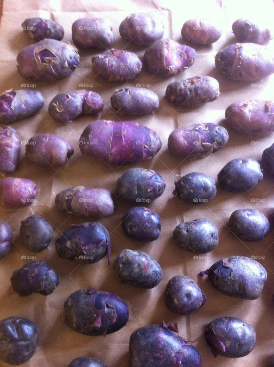 Blue and purple potatoes