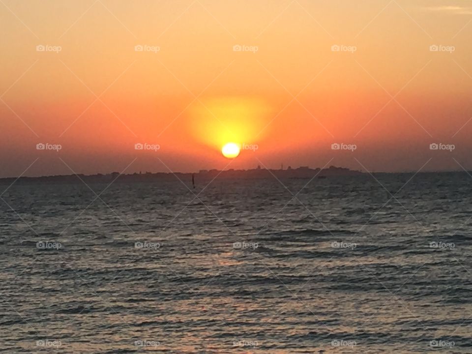 Bahrain beach sunset at Budaiya