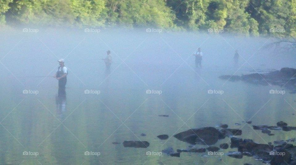Foggy Fishing on the Little Red