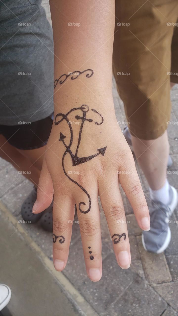 Semi permanent tattoo