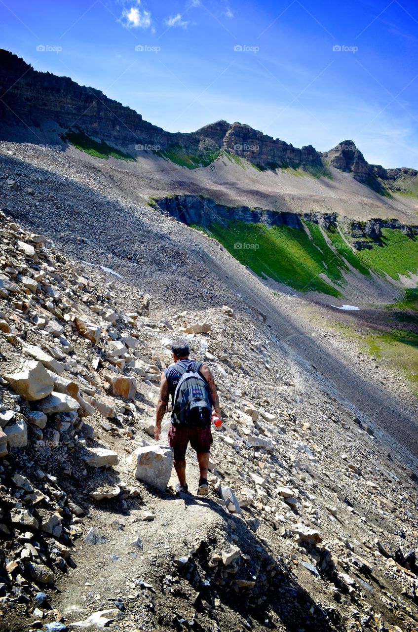 Scaling Mt Timpanogos. Hiking into the mountains of Utah...
