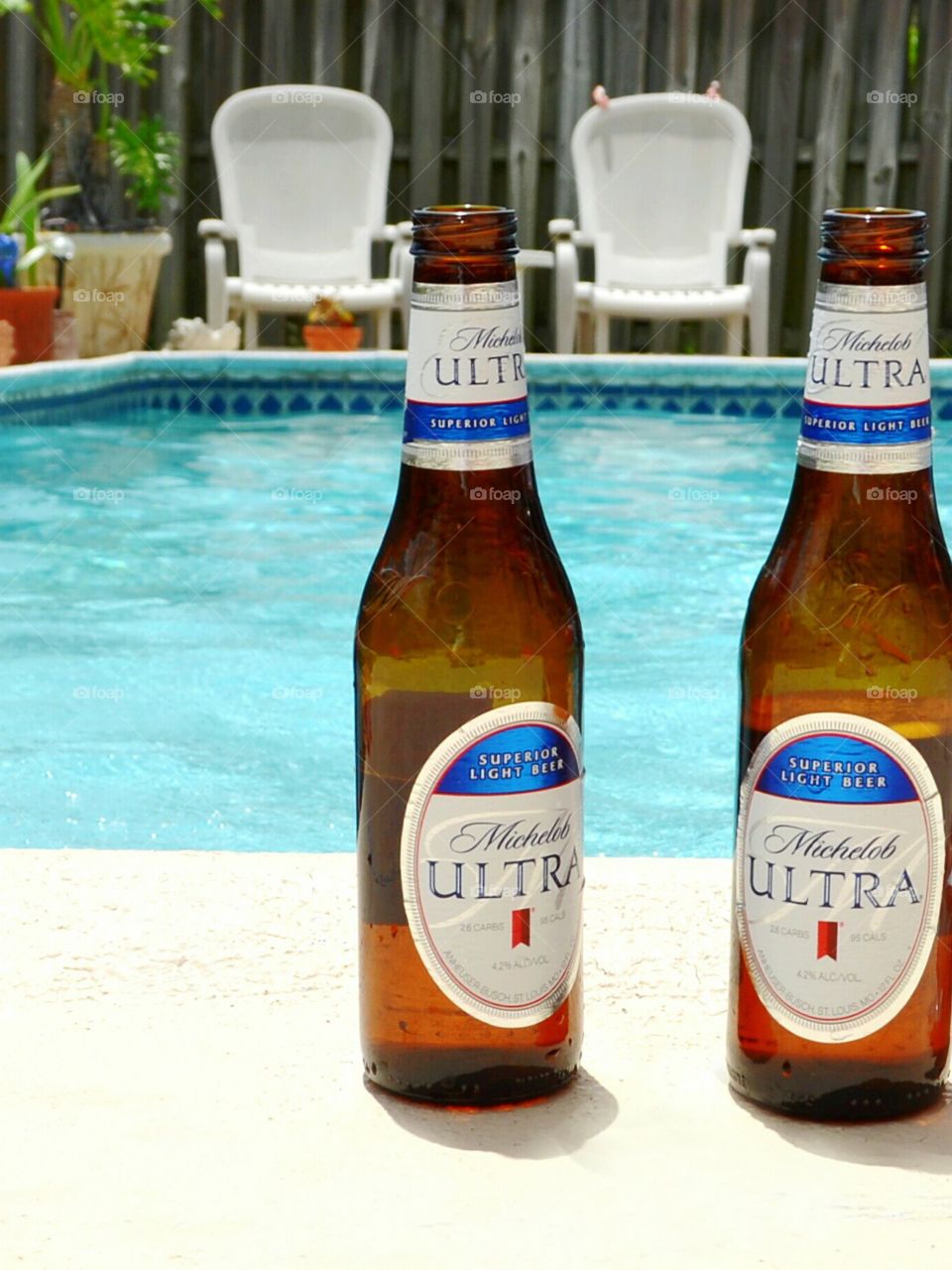 Michelob Ultra poolside . Michelob Ultra poolside 