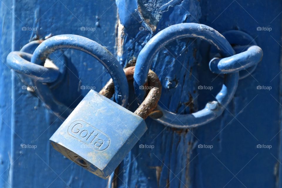 Blue padlock 
