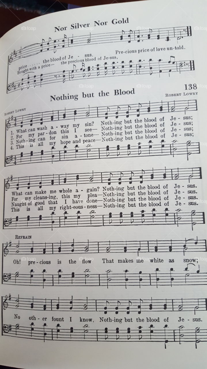 A favorite song, a beautiful hymn by Fanny Crosby. A composer of many well known hymns. A very talented woman, who happened to be blind.