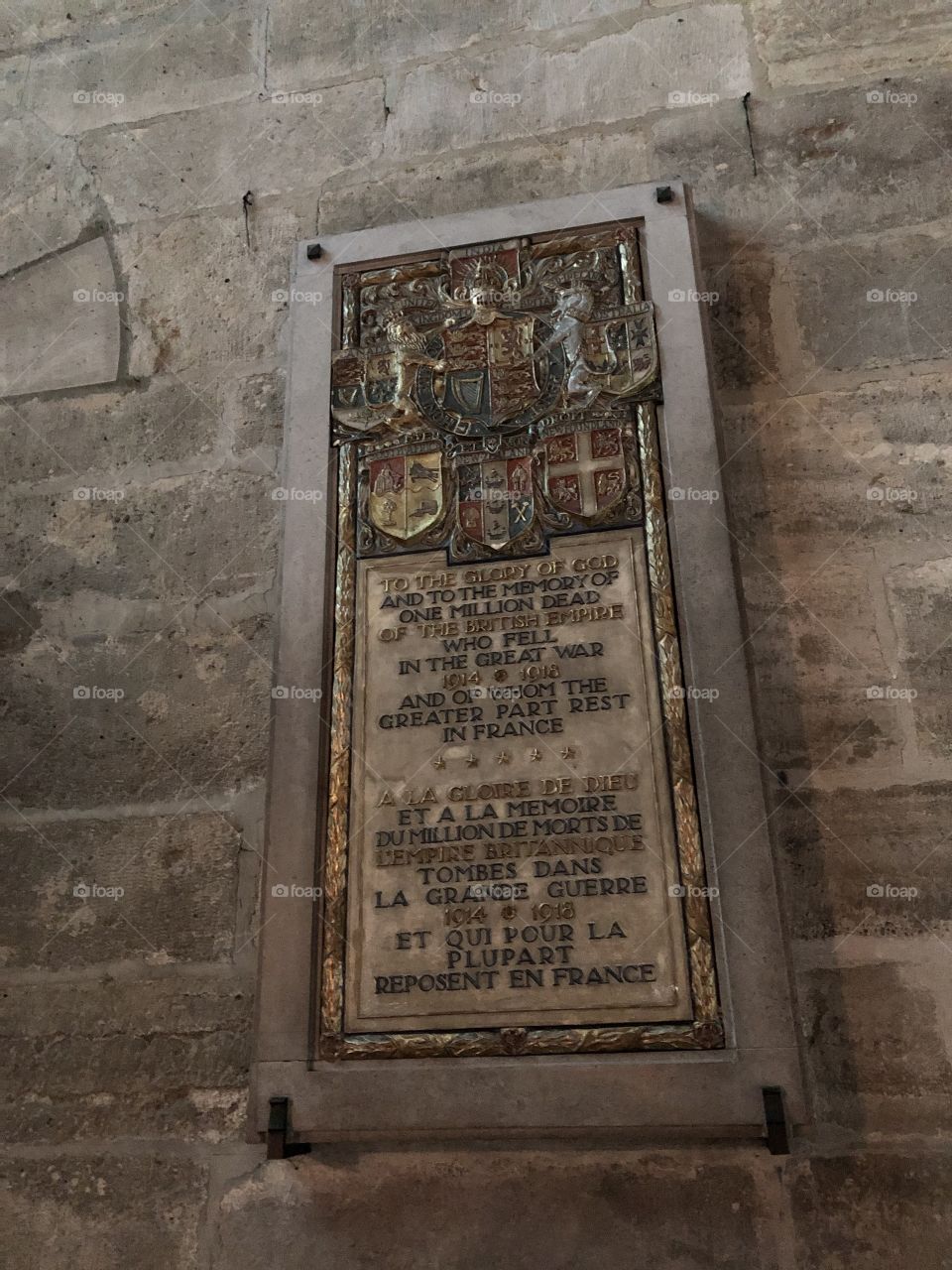 Text in cathedral 