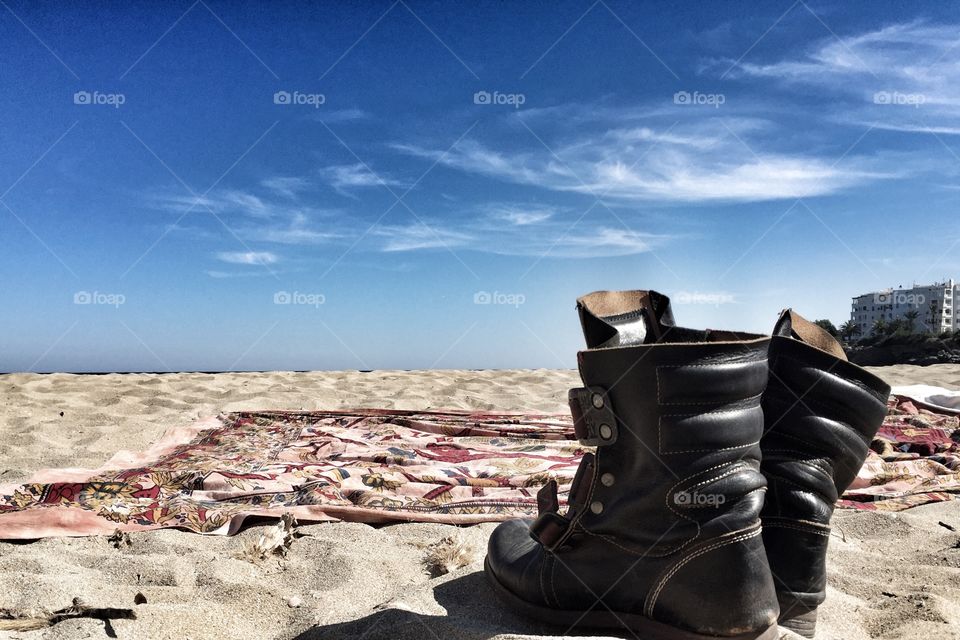 Relaxing on the beach 