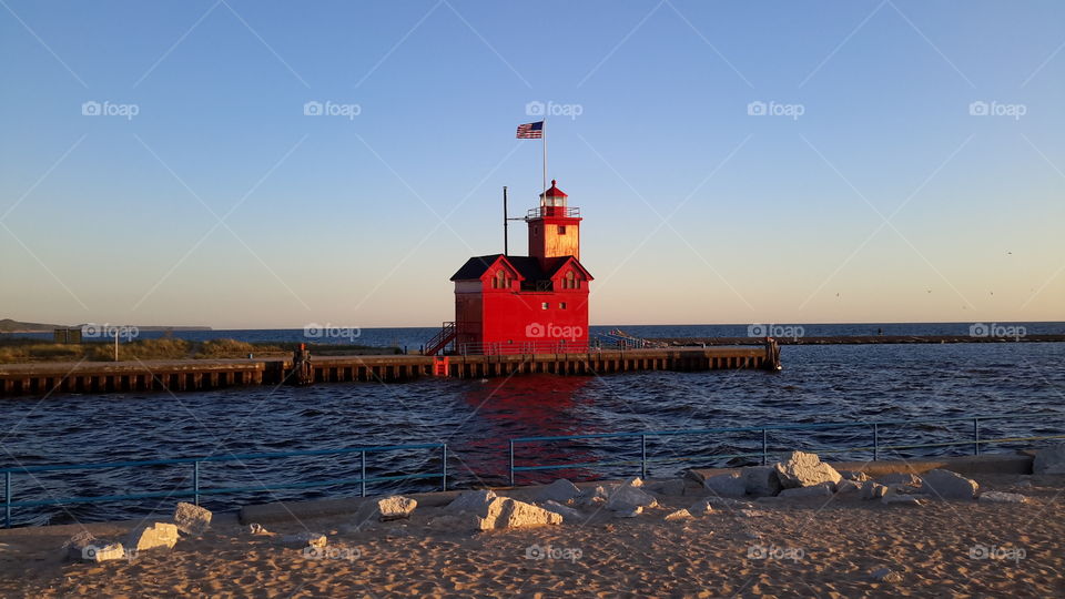  big red Lighthouse . big red Lighthouse 