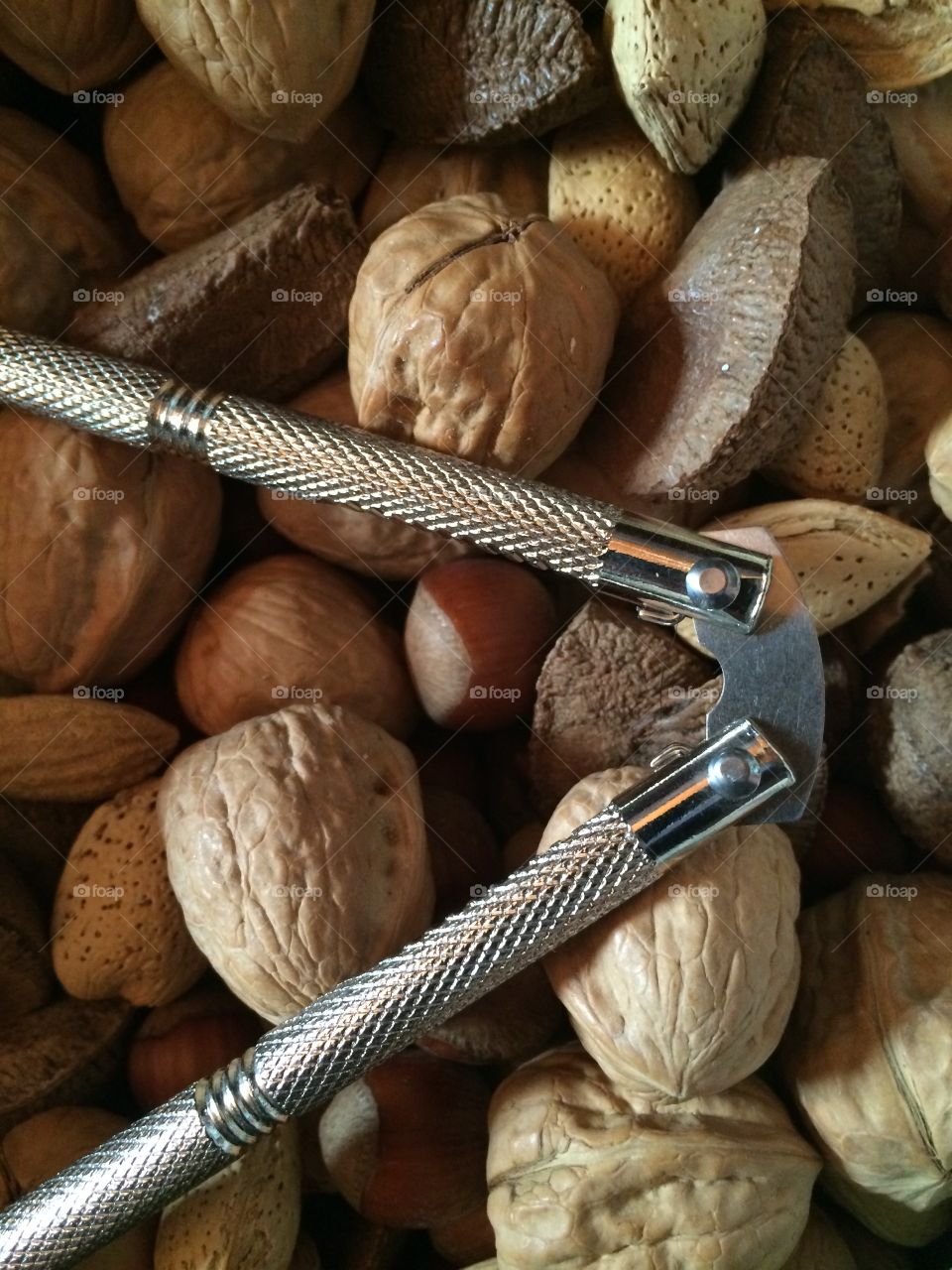 Mixed nuts with the nutcracker . Mixed nuts with the nutcracker