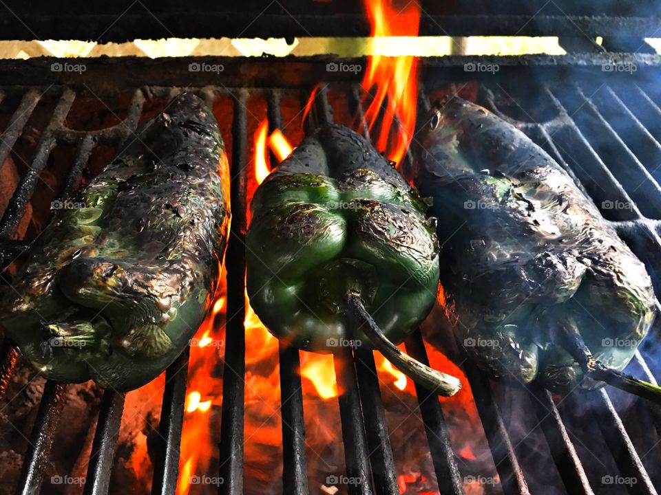 Charred Poblano Peppers