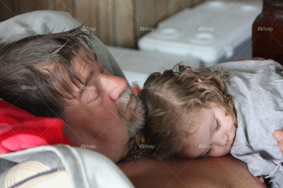 Bed, Bedroom, People, Sleep, Child