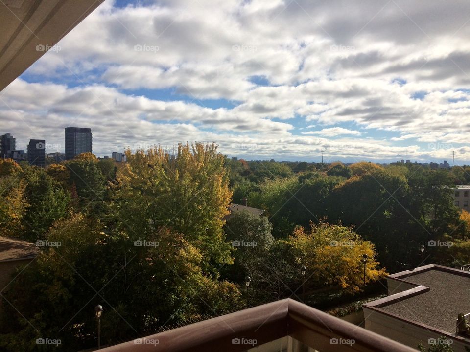 Clouds view from balcony 