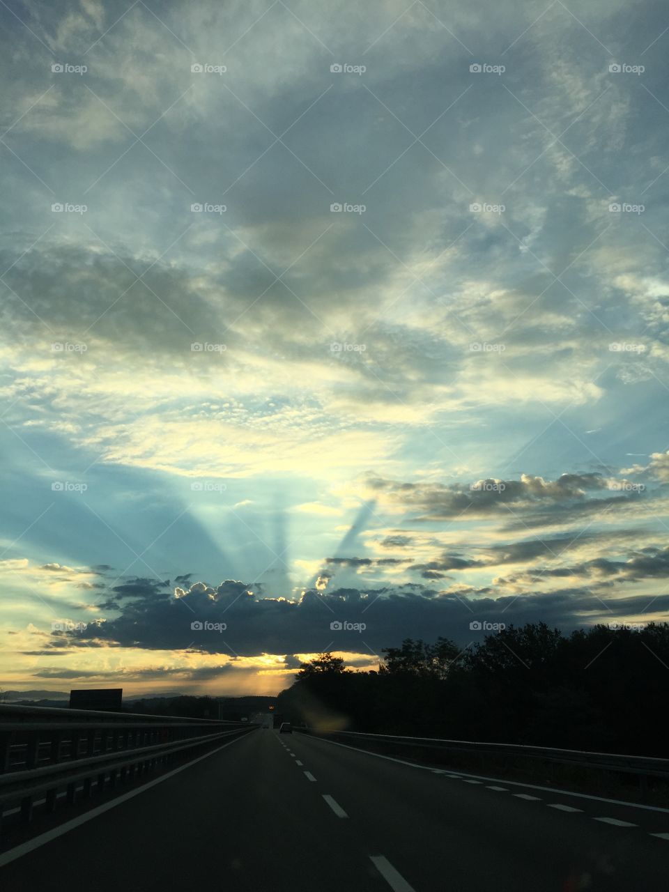 Sunrise on the way of Florence 