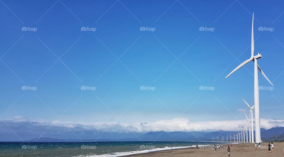 bangui windmills by the beach in philippines