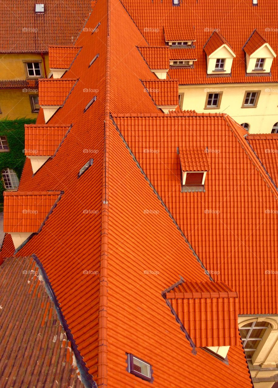 tiled thought. rooftops in Prague