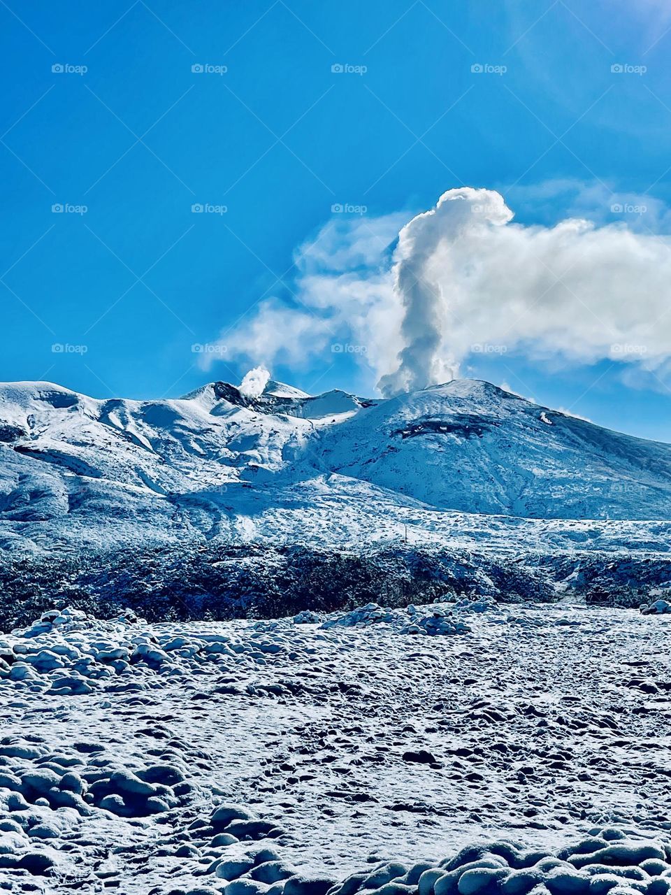 Snow on mountain