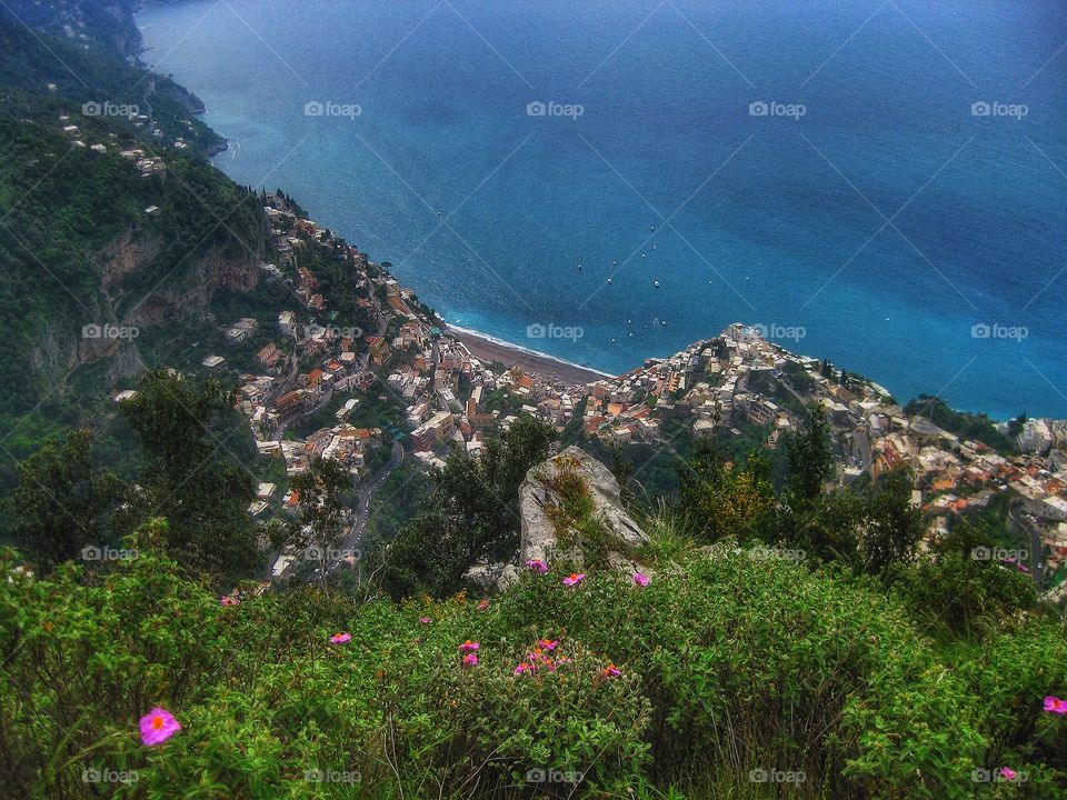 Hiking the Amalfi coast view of Positano