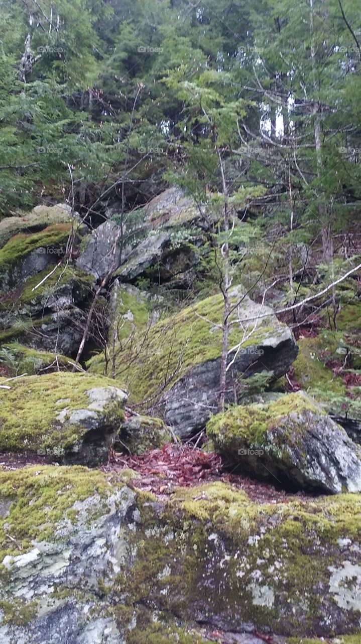 Natural rock formation Montville, Maine