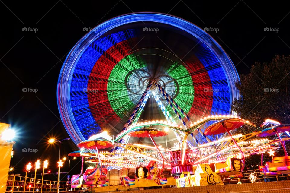 Tallinn ferris wheel. Amusement park in Tallinn, Estonia.