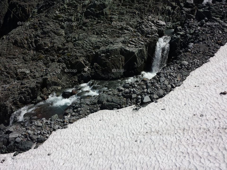 waterfall on mount Rainer