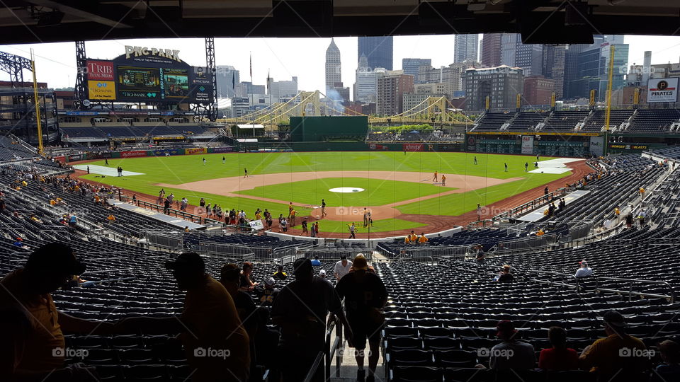 View from entering a baseball stadium