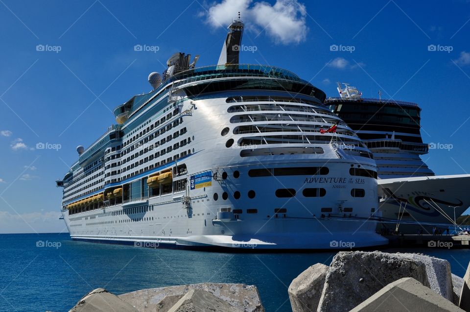 Cruise ship in the port 