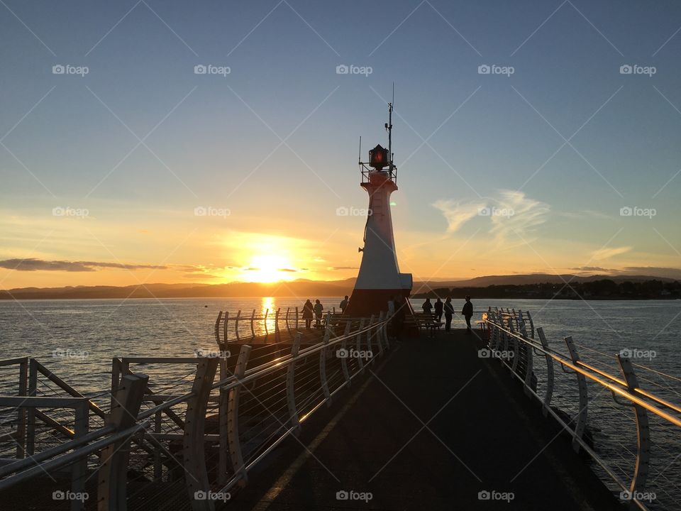 Sunset on Ogden Point , Victoria