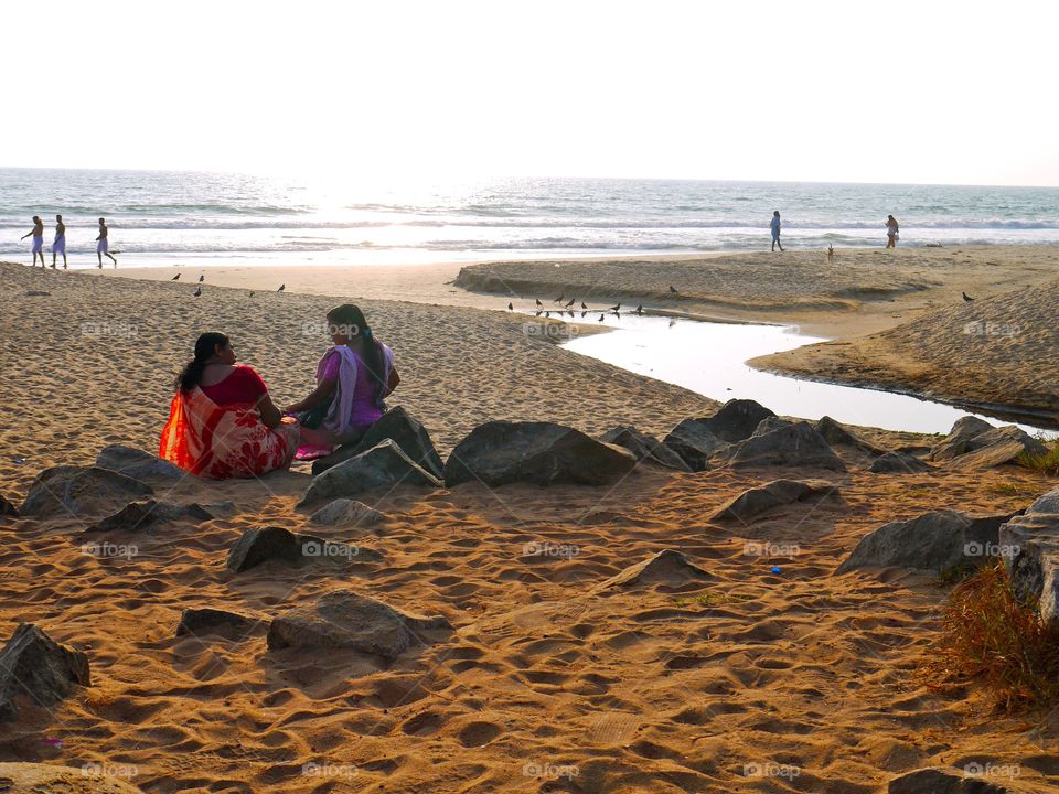 On the beach 