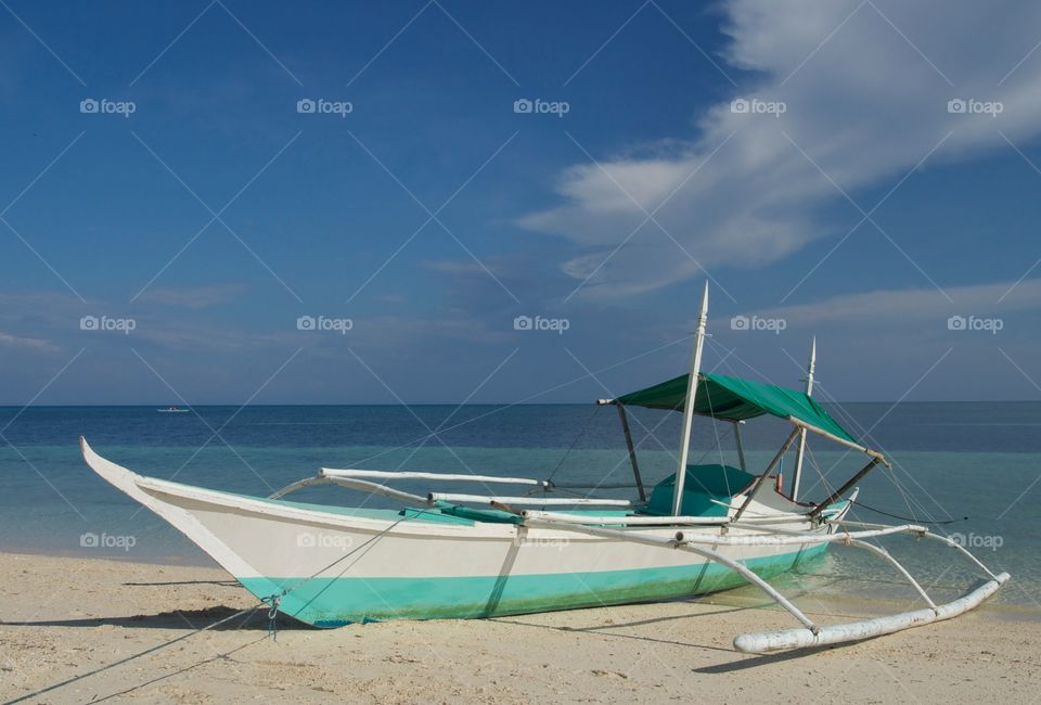 Banka boat in bohol, philippines