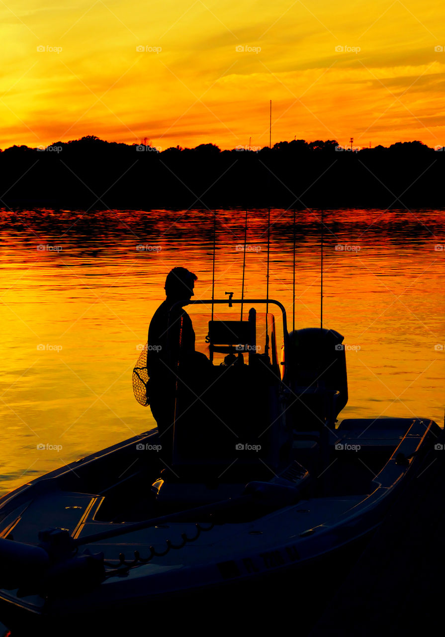 Fisherman and boat in the sunset!