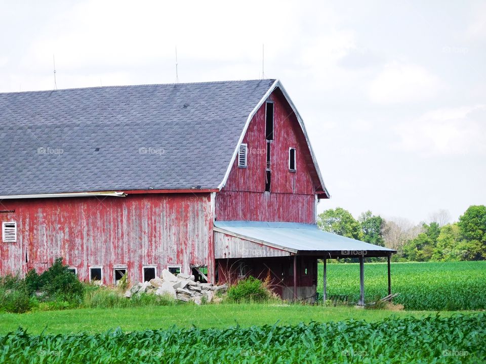 Red barn in Indiana. 