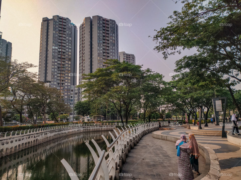 River and garden in Jakarta
