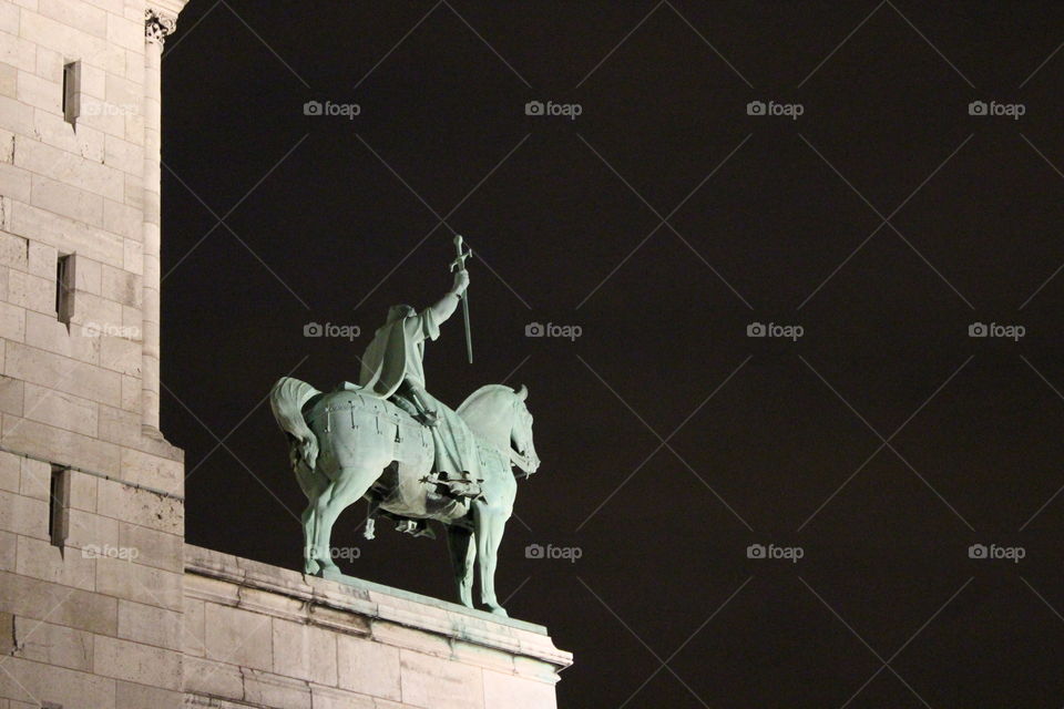 Statue in the darkness