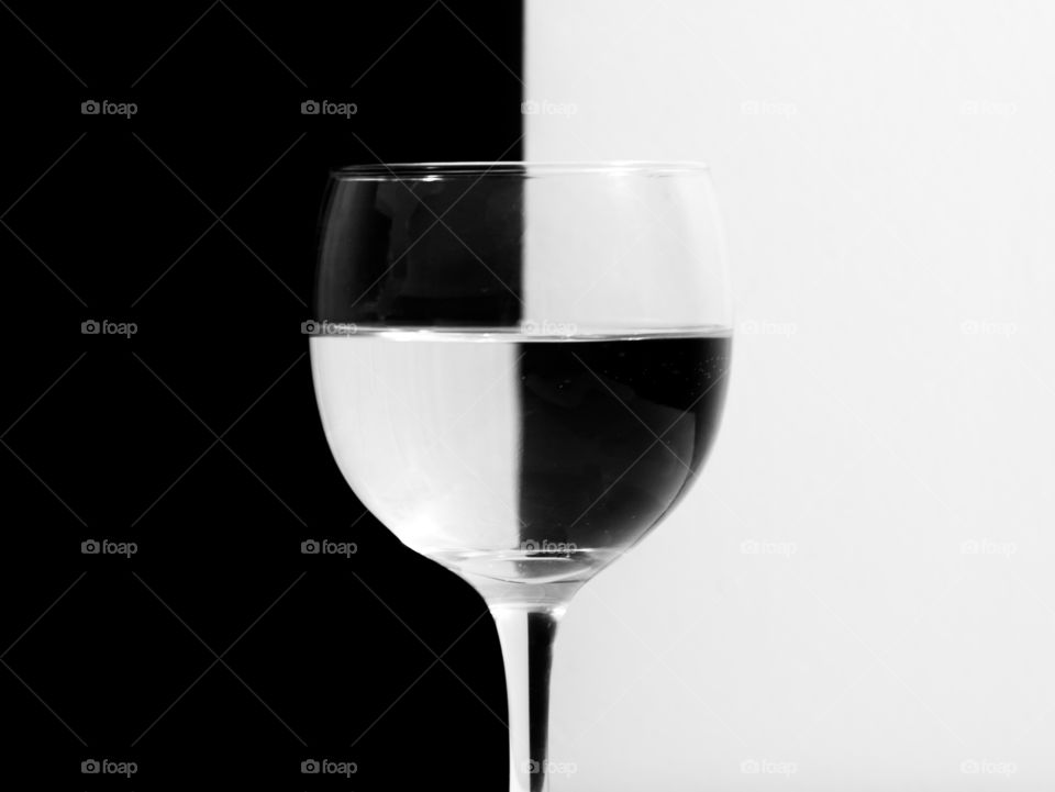 symmetry in the composition using wine glass...