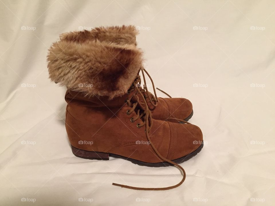 Fur-cuffed Ankle Boots